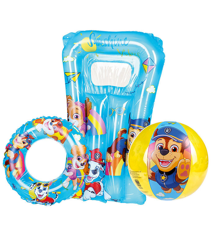 Paw Patrol Badleksaker-Set - Luftmadrass/Badring/Badboll