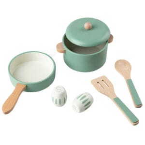 Sebra Träleksaker - Köksgryt-/pannset - Grön