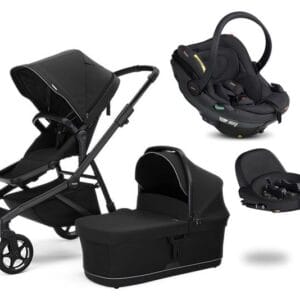 Thule Sleek 2 duovagn + BeSafe Go Beyond 2 babyskydd + isofixbas