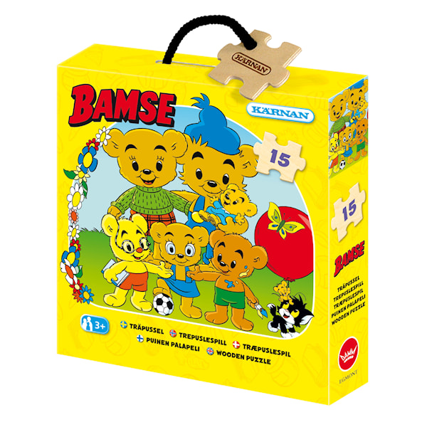 Träpussel Bamses Familj 15 bitar, Kärnan