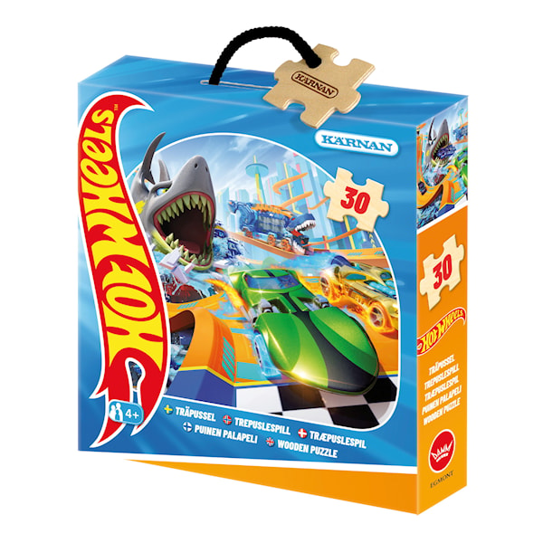 Träpussel Hot Wheels 30 bitar, Kärnan