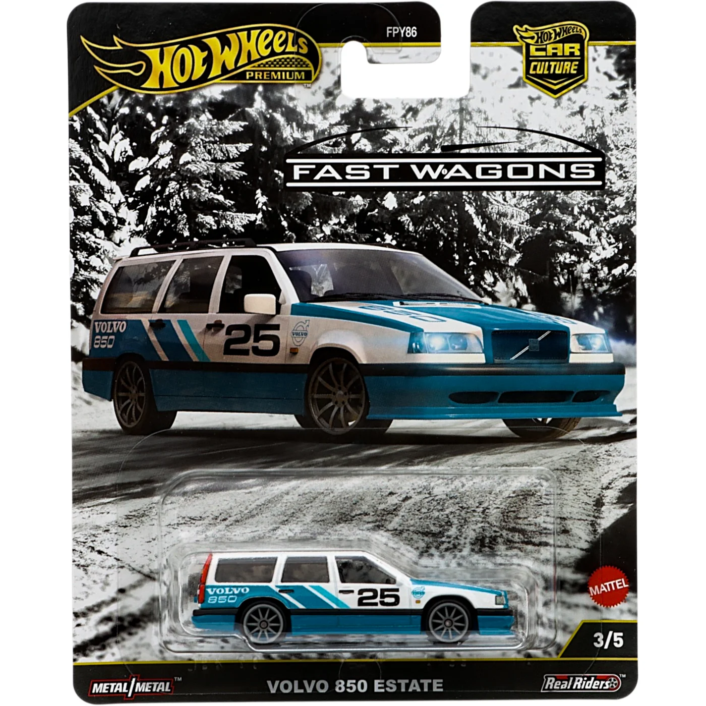 Volvo 850 Estate - Vit / Blå - Fast Wagons - Hot Wheels