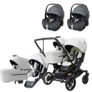Emmaljunga Double Sento tvillingvagn Flat+ 2026 + Maxi-Cosi Pebble 360 Pro 2 babyskydd