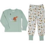 Geggamoja Pyjamas Mamma Mu & Kråkan Vit/Grön 98-104 cl