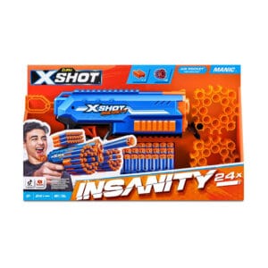 X-Shot Insanity Manic med 24 darts - X-Shot - Leksaksaffären