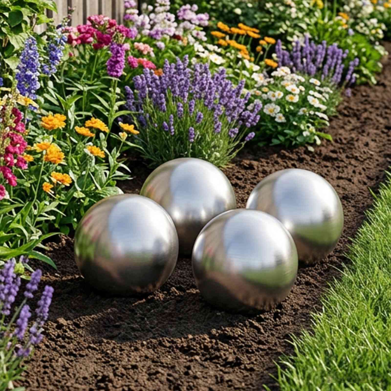vidaXL Borstad Boll 4 st Ø 10 cm Silver Rostfritt stål 201