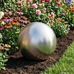 vidaXL Borstad Boll Ø 37,5 cm Silver Rostfritt stål 201