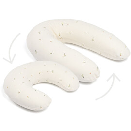 Doomoo Gravid & Amningskudde 2-i-1 Quilt Creme Blomma