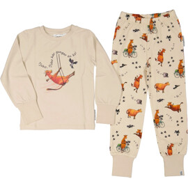 Geggamoja Pyjamas Mamma Mu & Kråkan Beige 98-104 cl