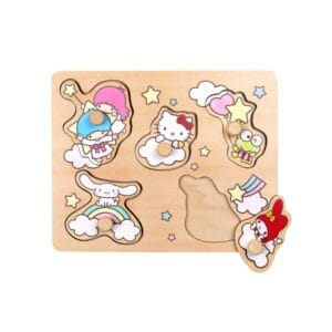 Hello Kitty Träpussel med knoppar 5-bitar