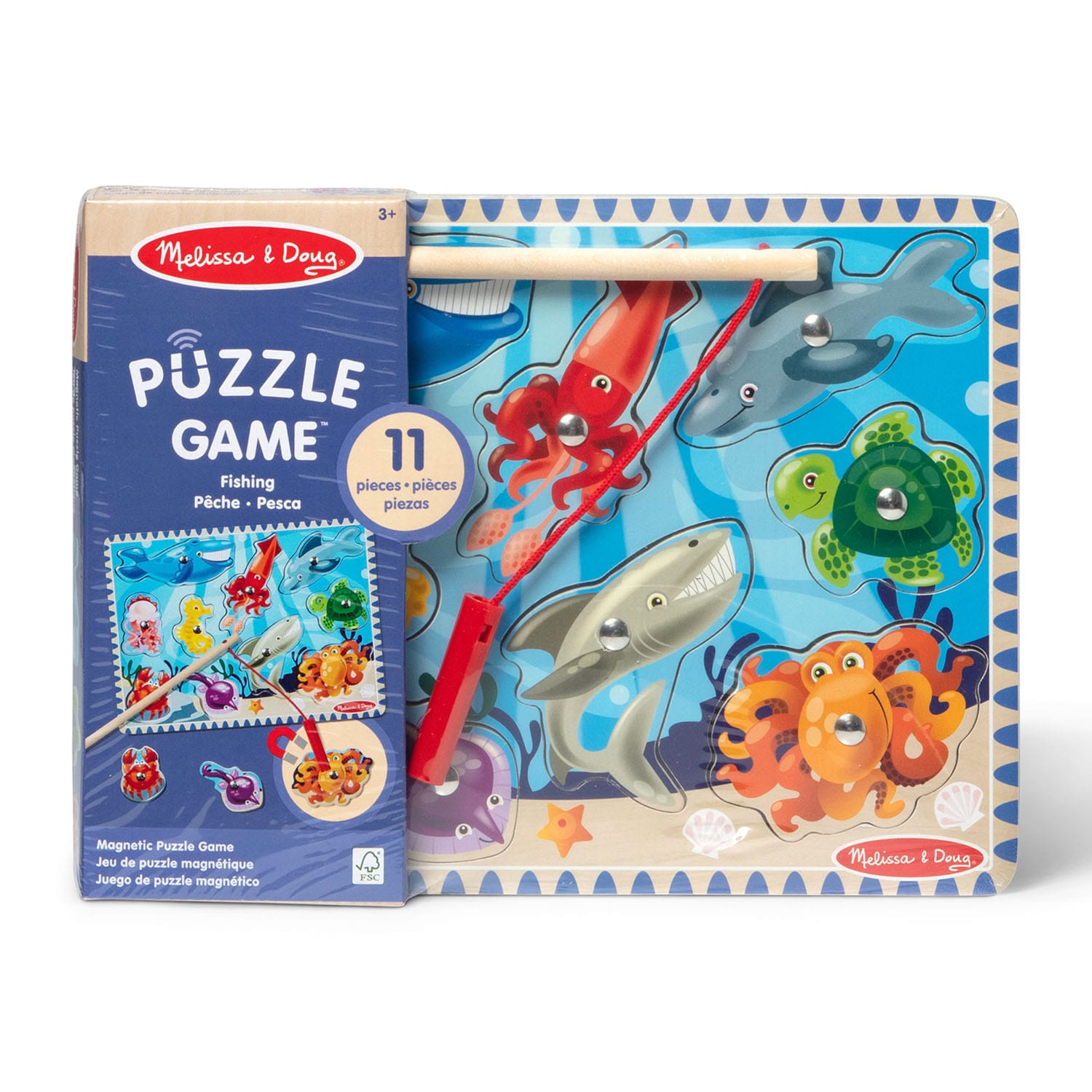 Magnetiskt Träpussel Fånga Fisk Melissa & Doug