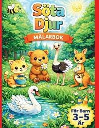 Målarbok Djur för Barn 3-5 År