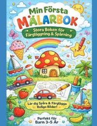 Målarbok för Barn 3-5 År - Stora Bilder att Färglägga & Spåra
