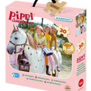 Pippi Långstrump Träpussel i ask 30-bitar