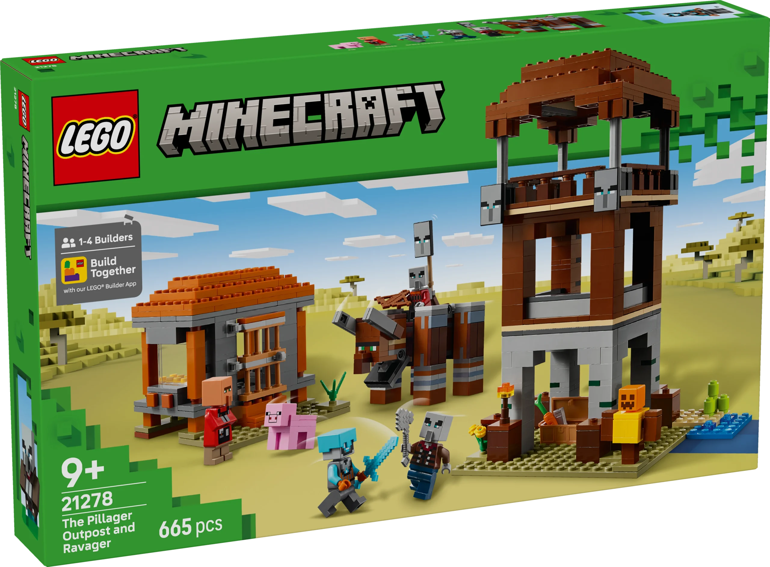 Plundrarvakttorn och vildtjur LEGO® Minecraft (21278)