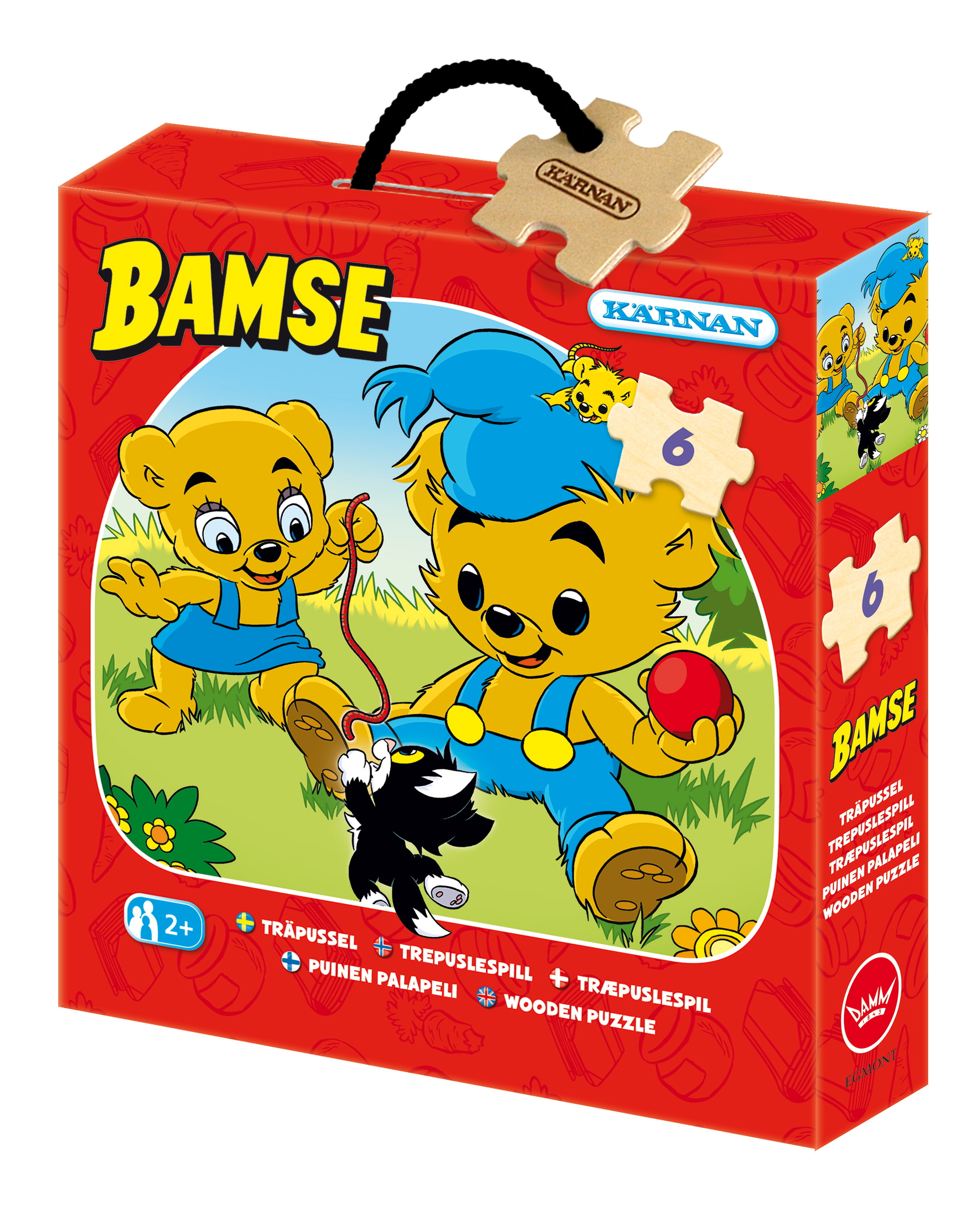 Träpussel Bamse 6 bitar, Kärnan
