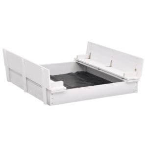 vidaXL Sandlåda granträ vit 95x90x15 cm