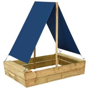 vidaXL Sandlåda med tak 80x60x97,5 cm impregnerad furu